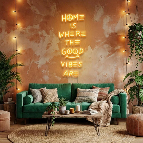 Home Is Where The Good Vibes Are Led Neon Sign Light