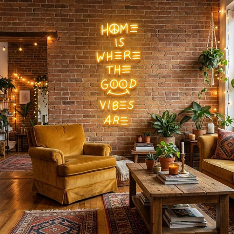 Home Is Where The Good Vibes Are Led Neon Sign Light