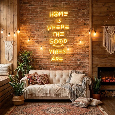 Home Is Where The Good Vibes Are Led Neon Sign Light