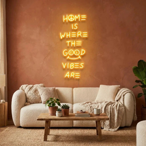 Home Is Where The Good Vibes Are Led Neon Sign Light