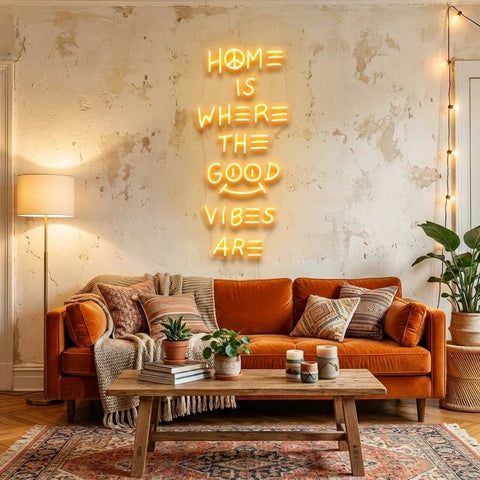 Home Is Where The Good Vibes Are Led Neon Sign Light