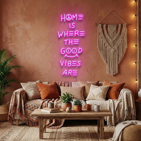 Home Is Where The Good Vibes Are Led Neon Sign Light