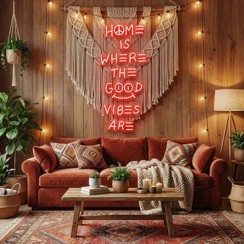 Home Is Where The Good Vibes Are Led Neon Sign Light