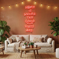Home Is Where The Good Vibes Are Led Neon Sign Light