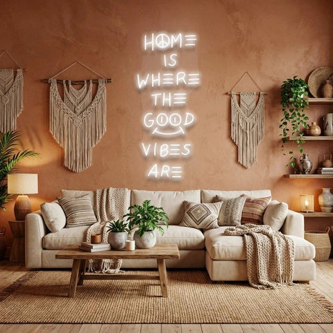 Home Is Where The Good Vibes Are Led Neon Sign Light
