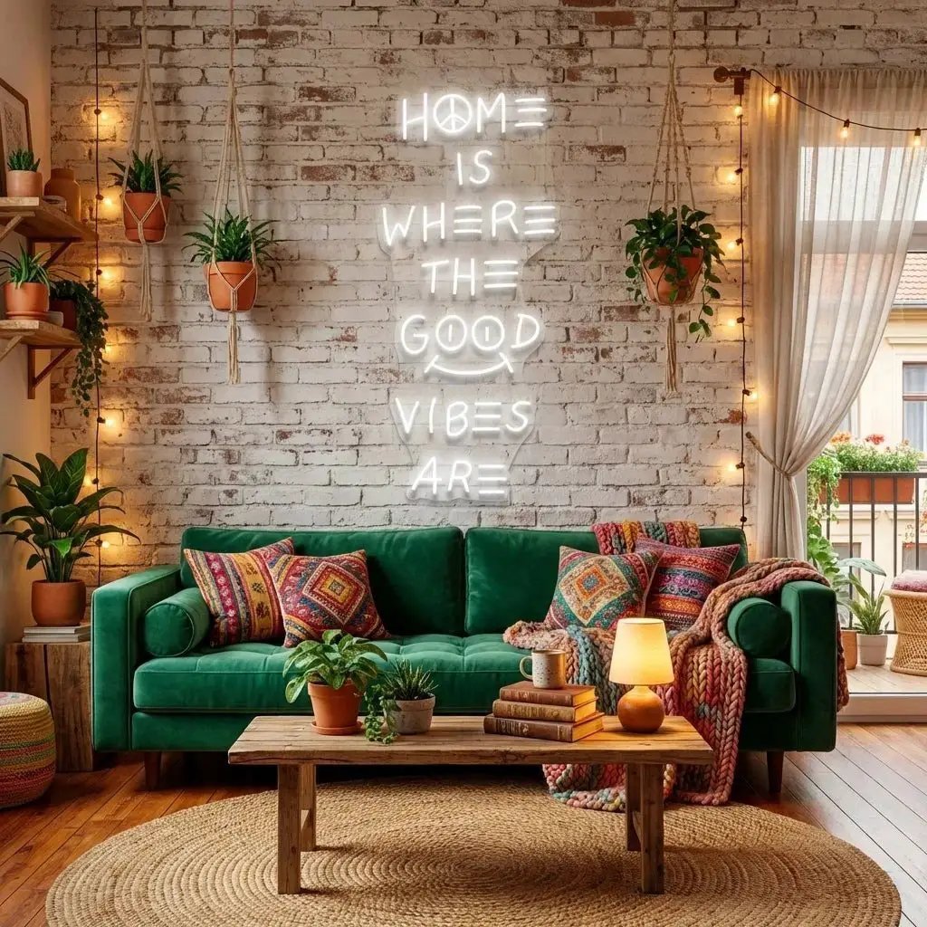 Home Is Where The Good Vibes Are Led Neon Sign Light
