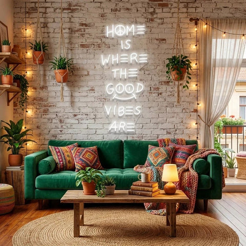 Home Is Where The Good Vibes Are Led Neon Sign Light