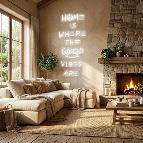 Home Is Where The Good Vibes Are Led Neon Sign Light