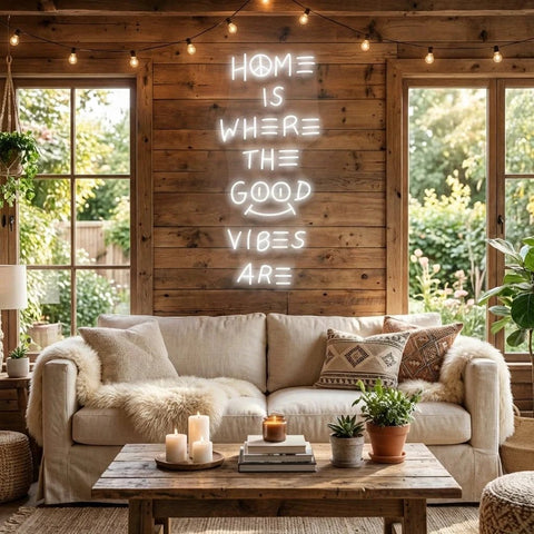 Home Is Where The Good Vibes Are Led Neon Sign Light