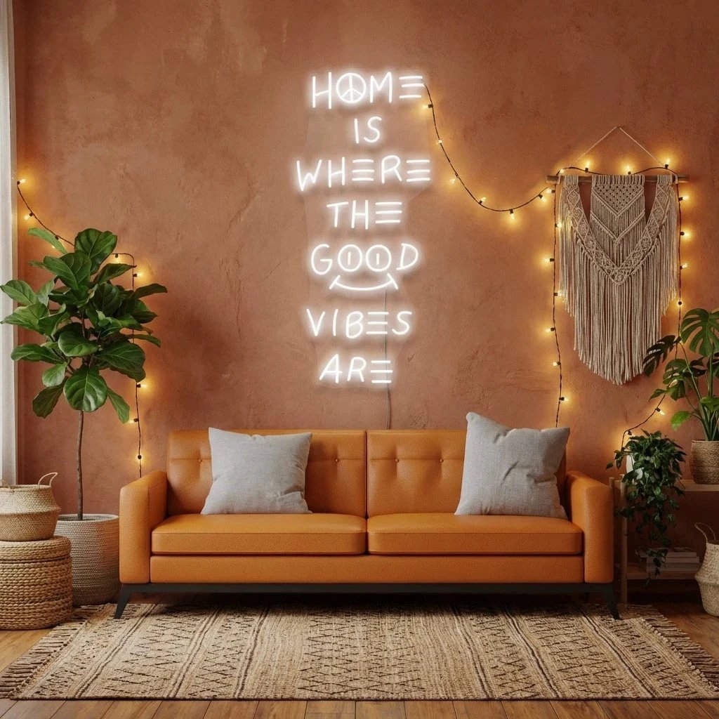 Home Is Where The Good Vibes Are Led Neon Sign Light