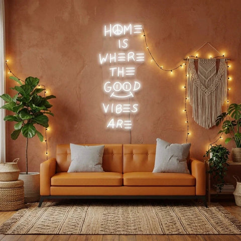 Home Is Where The Good Vibes Are Led Neon Sign Light