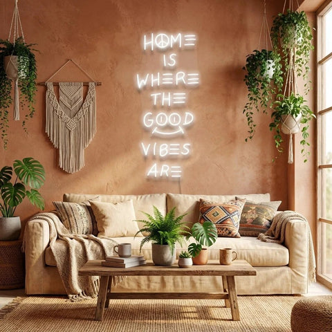 Home Is Where The Good Vibes Are Led Neon Sign Light