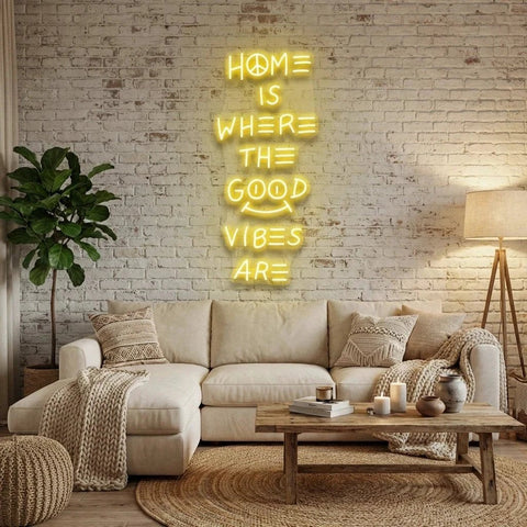 Home Is Where The Good Vibes Are Led Neon Sign Light