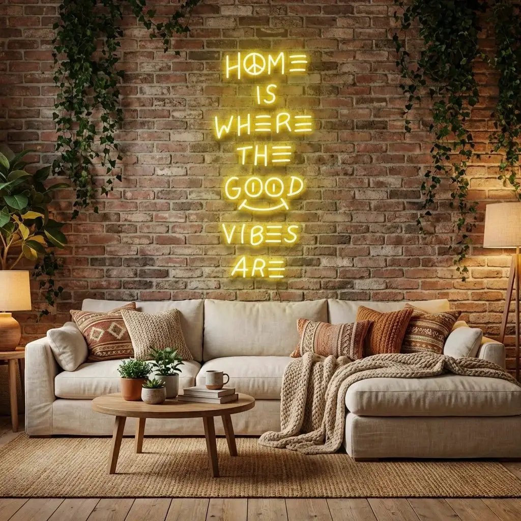 Home Is Where The Good Vibes Are Led Neon Sign Light