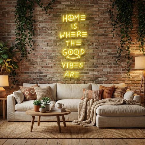 Home Is Where The Good Vibes Are Led Neon Sign Light