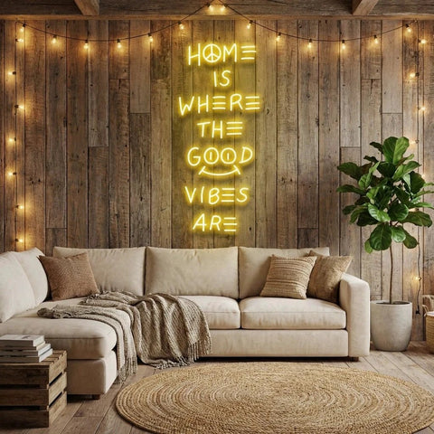 Home Is Where The Good Vibes Are Led Neon Sign Light