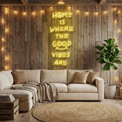 Home Is Where The Good Vibes Are Led Neon Sign Light