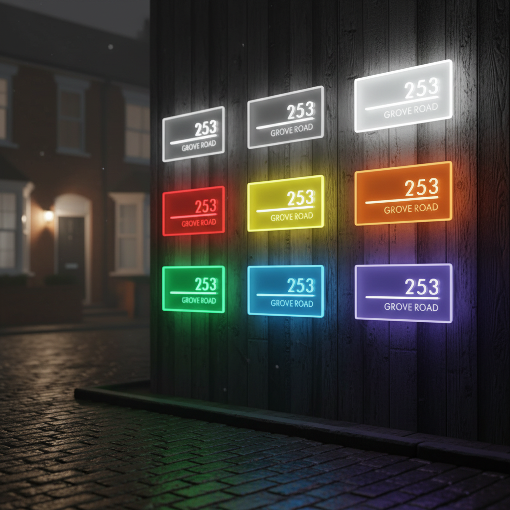 Custom Led Address Number Sign House Sign Light Box