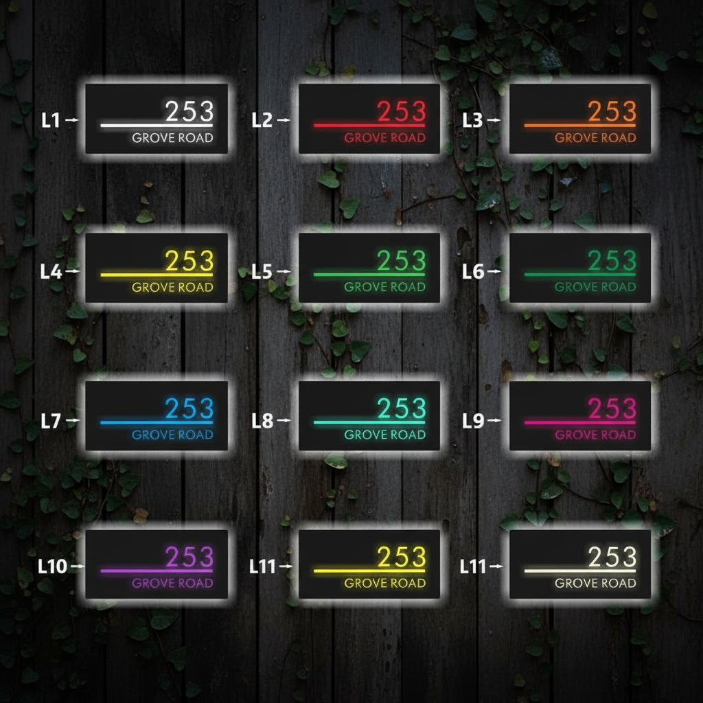 Custom Led Address Number Sign House Sign Light Box