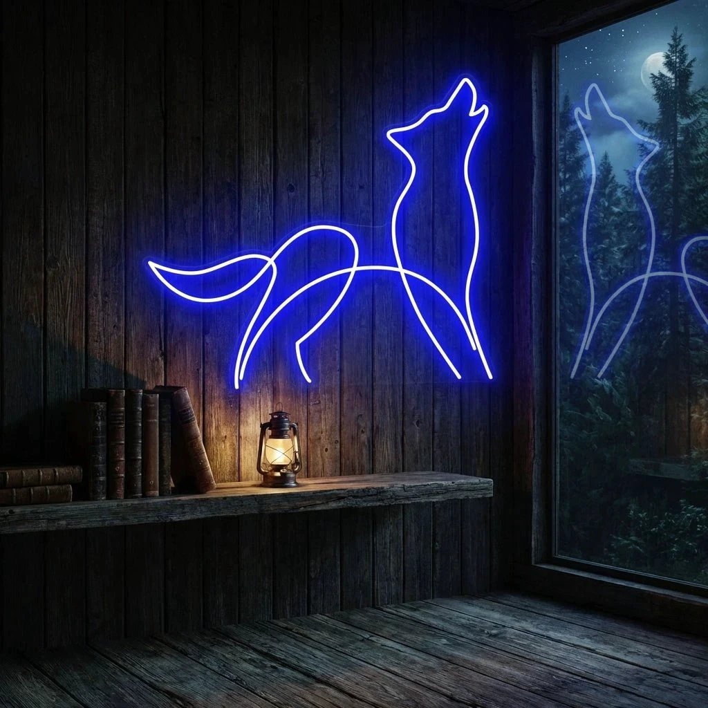 Howling Dog Led Neon Sign Light