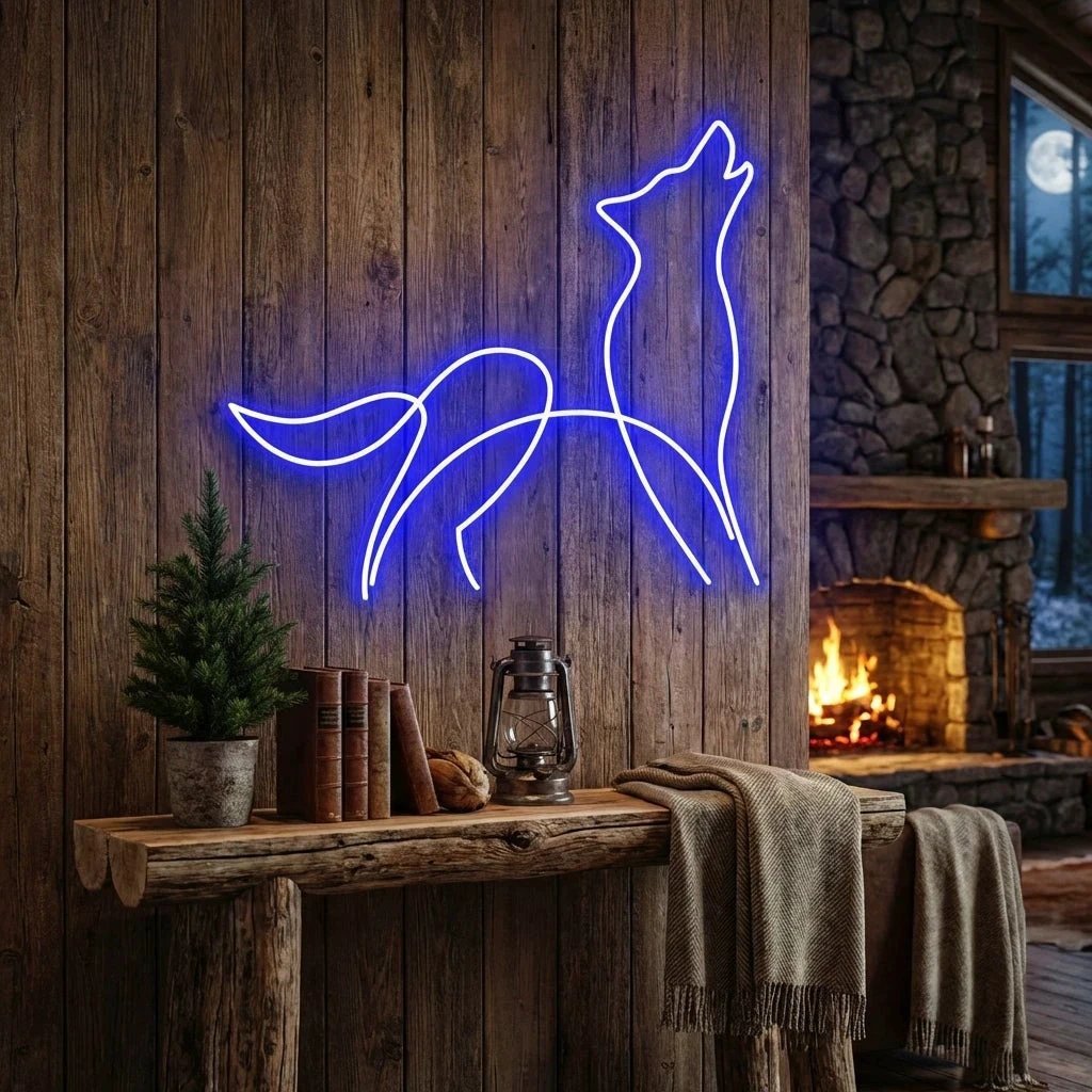 Howling Dog Led Neon Sign Light