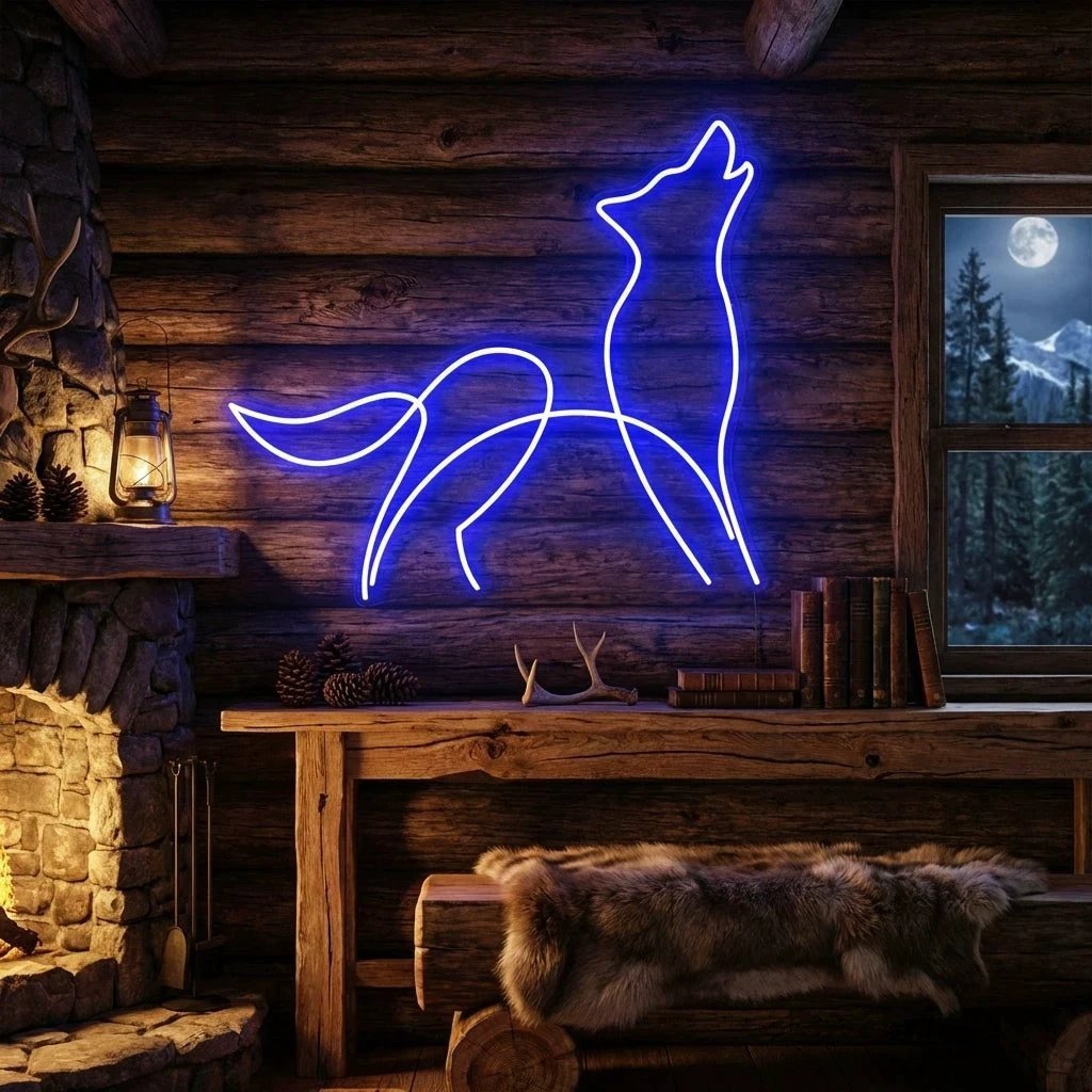 Howling Dog Led Neon Sign Light
