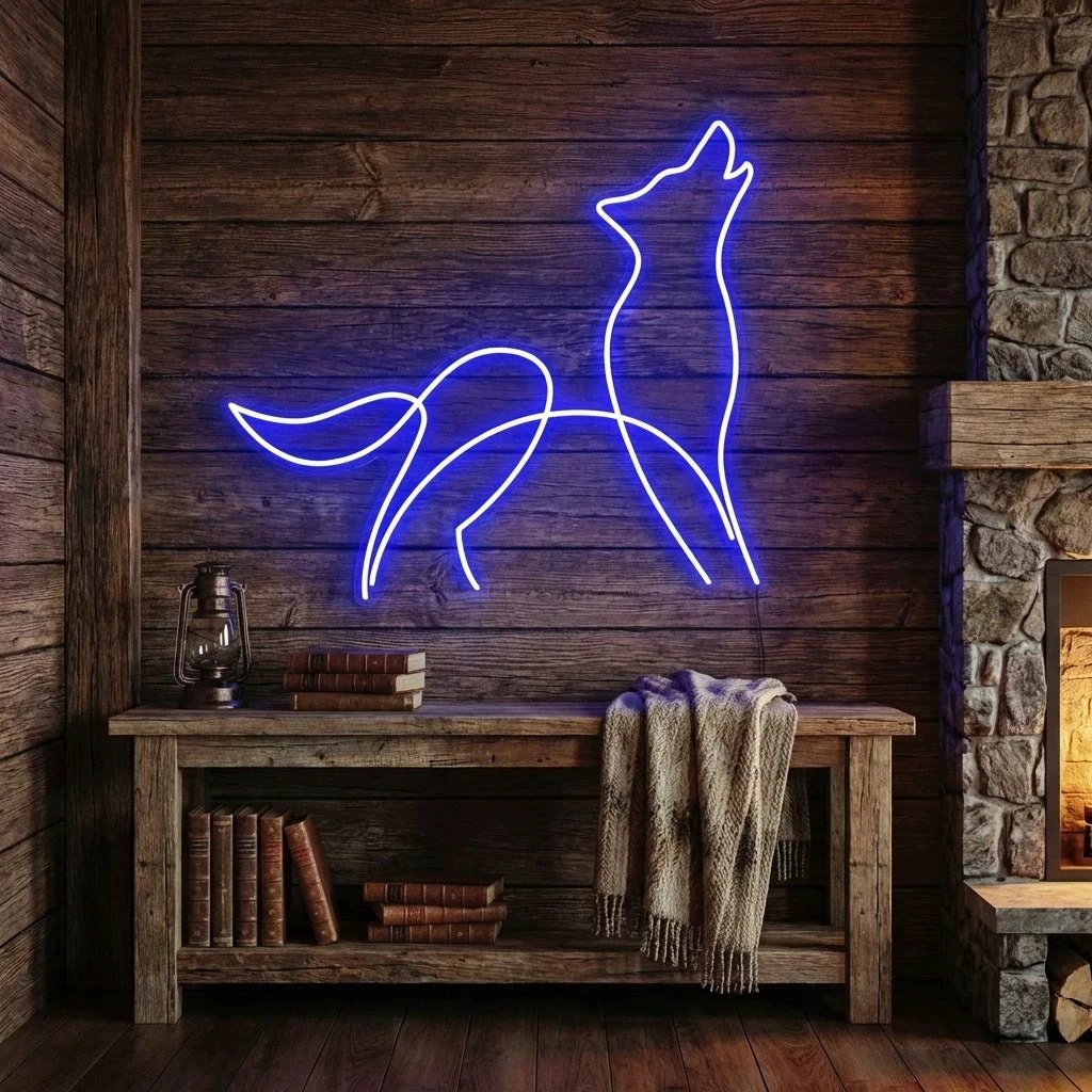 Howling Dog Led Neon Sign Light