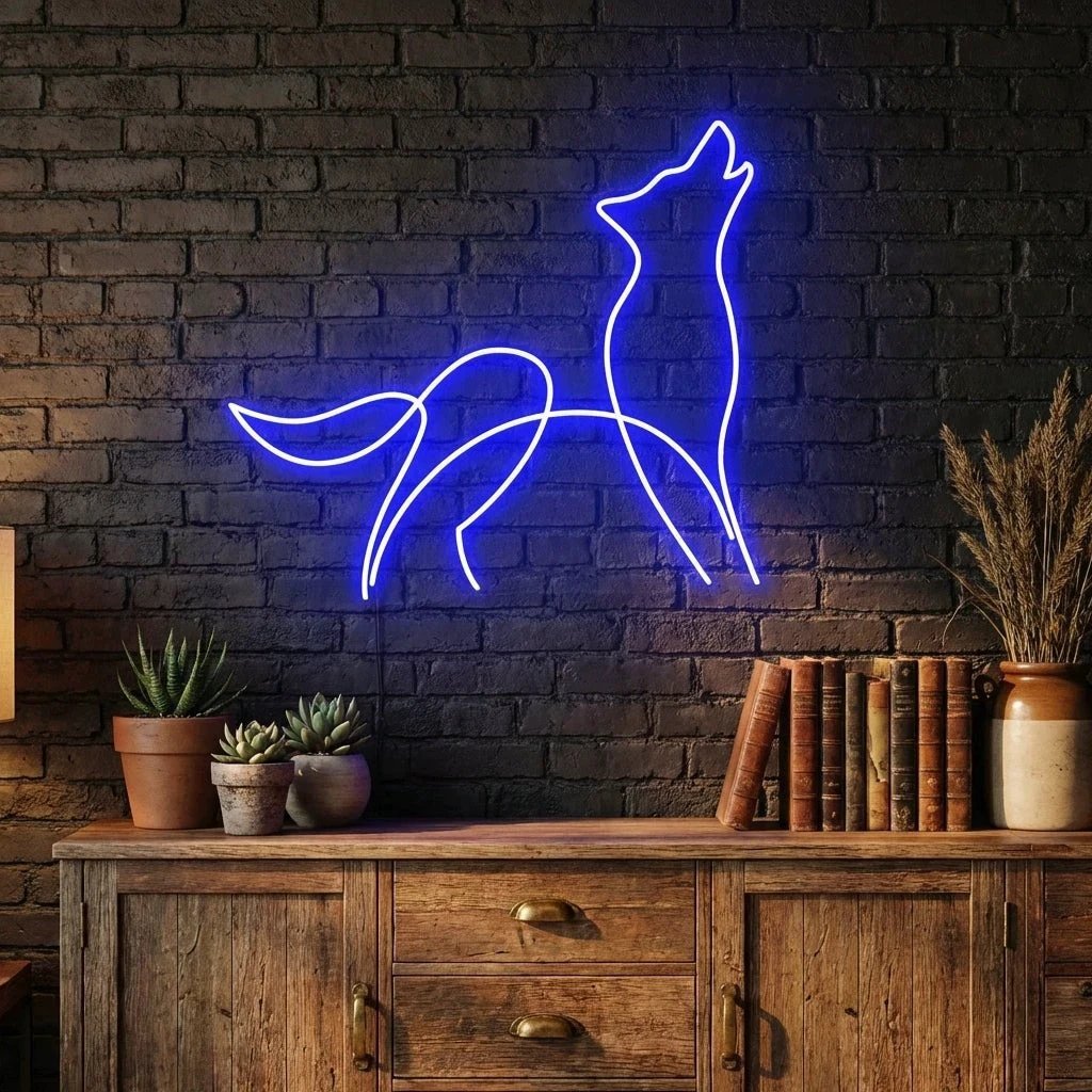 Howling Dog Led Neon Sign Light