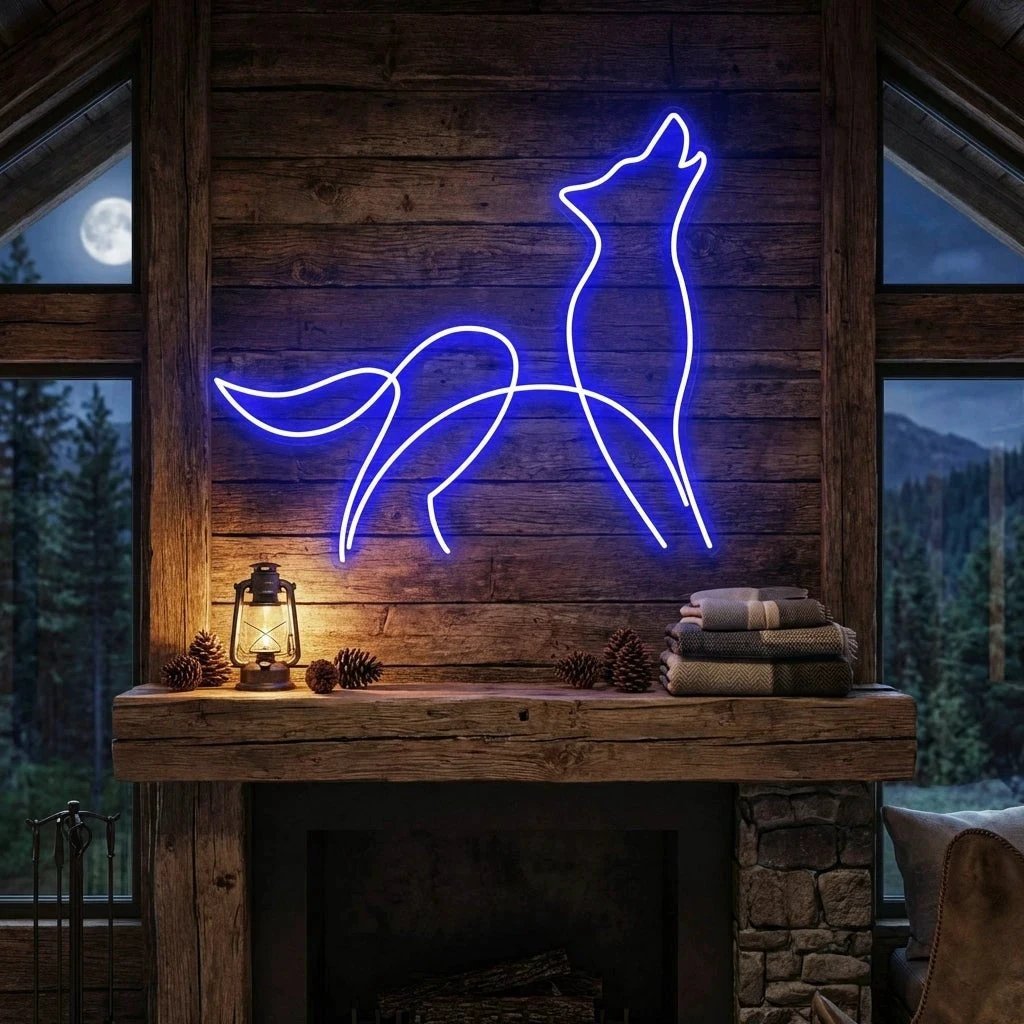 Howling Dog Led Neon Sign Light