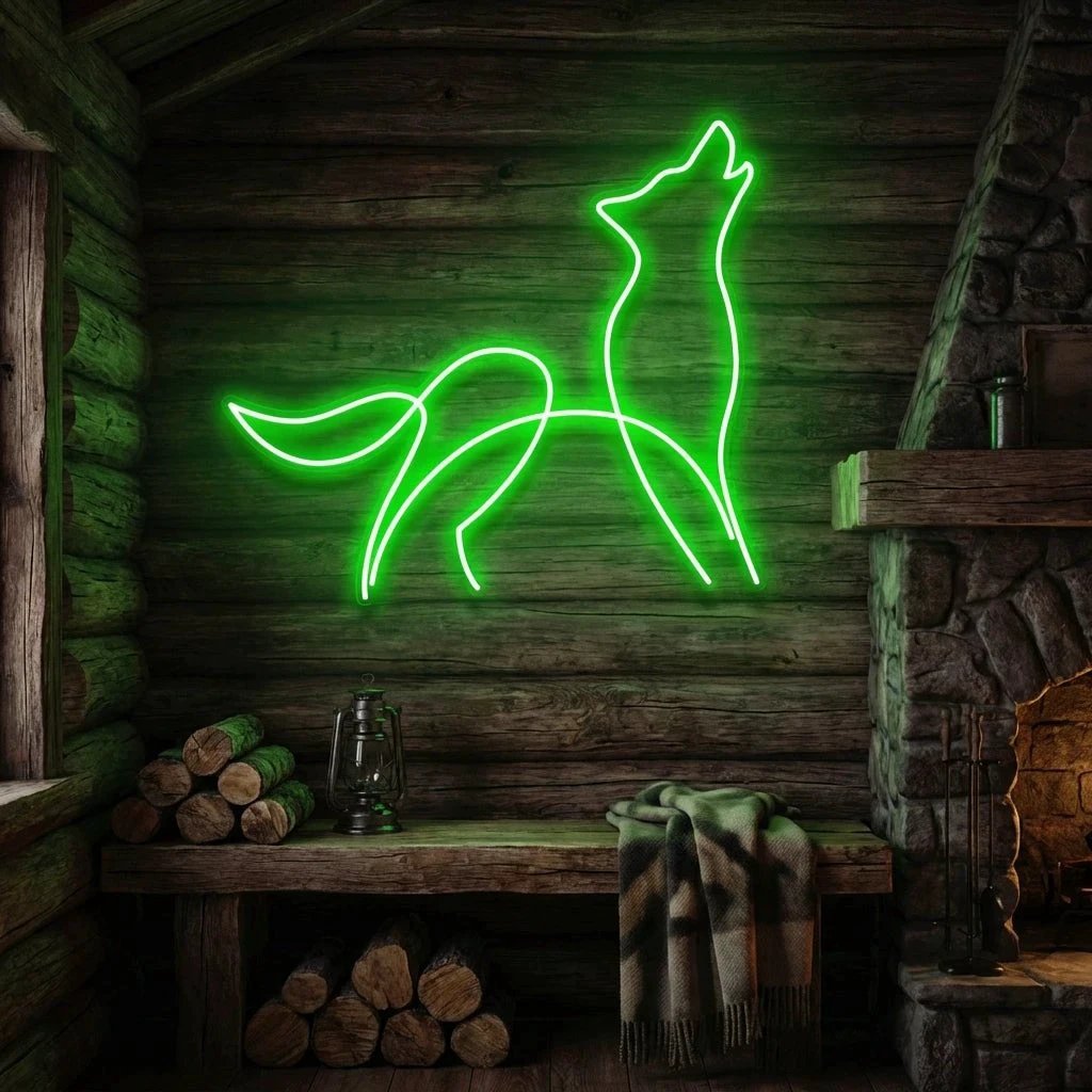 Howling Dog Led Neon Sign Light