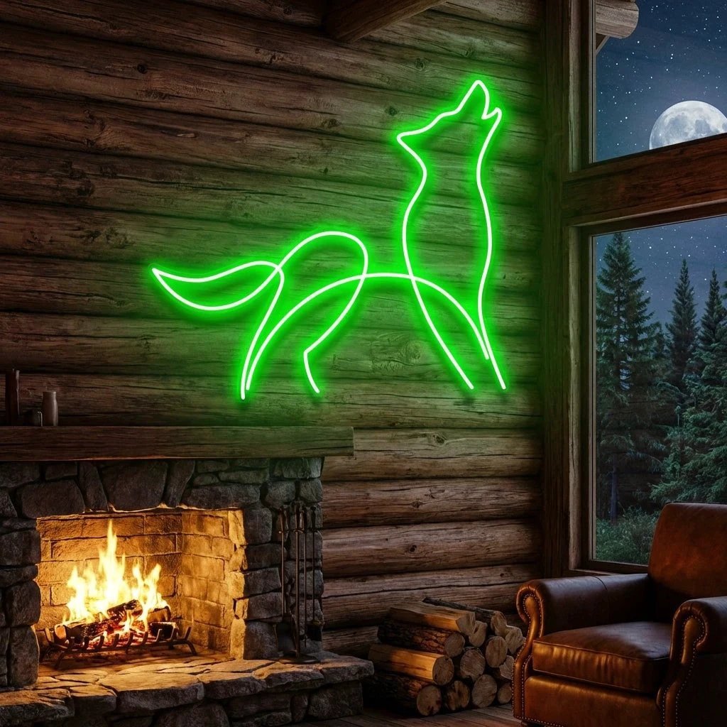 Howling Dog Led Neon Sign Light