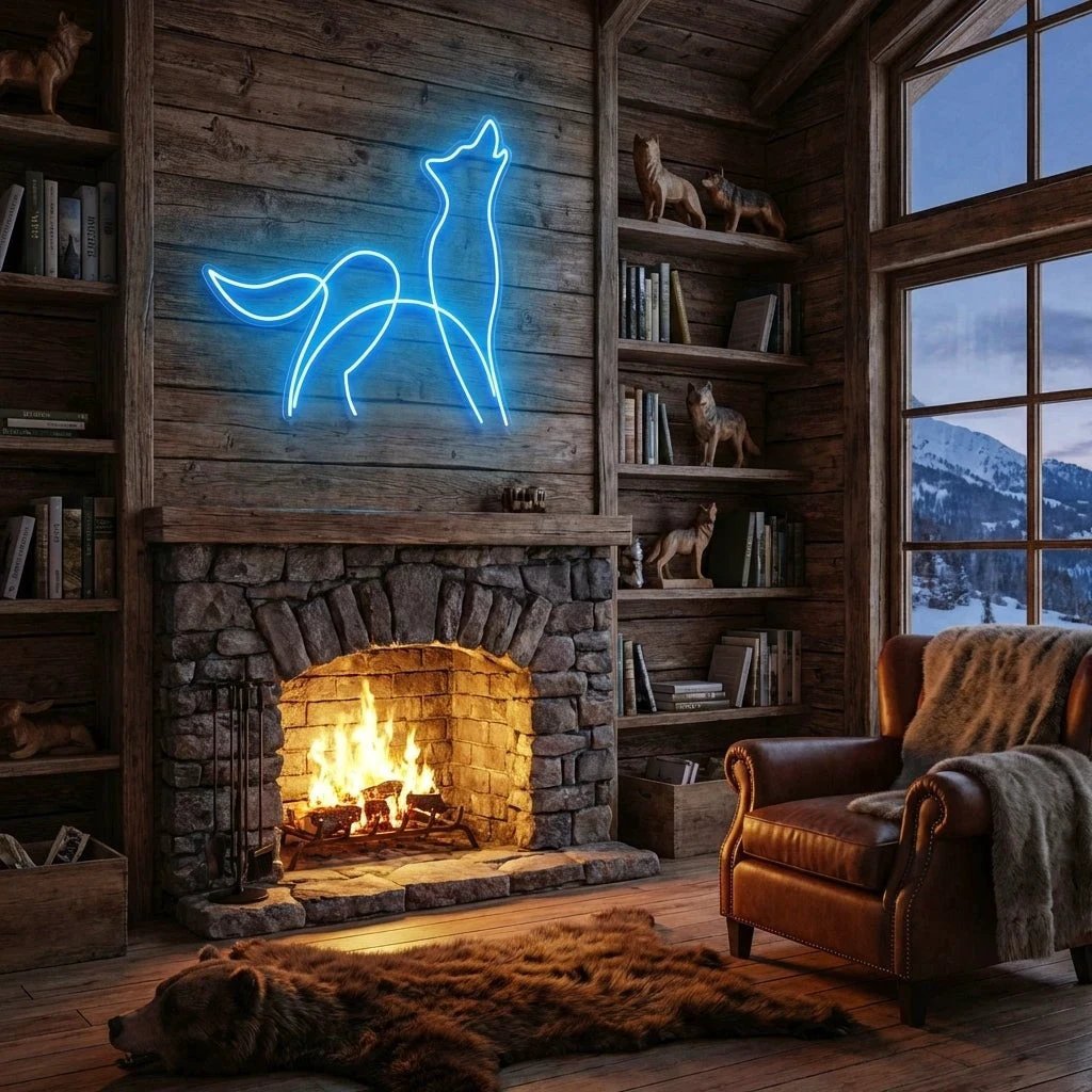 Howling Dog Led Neon Sign Light