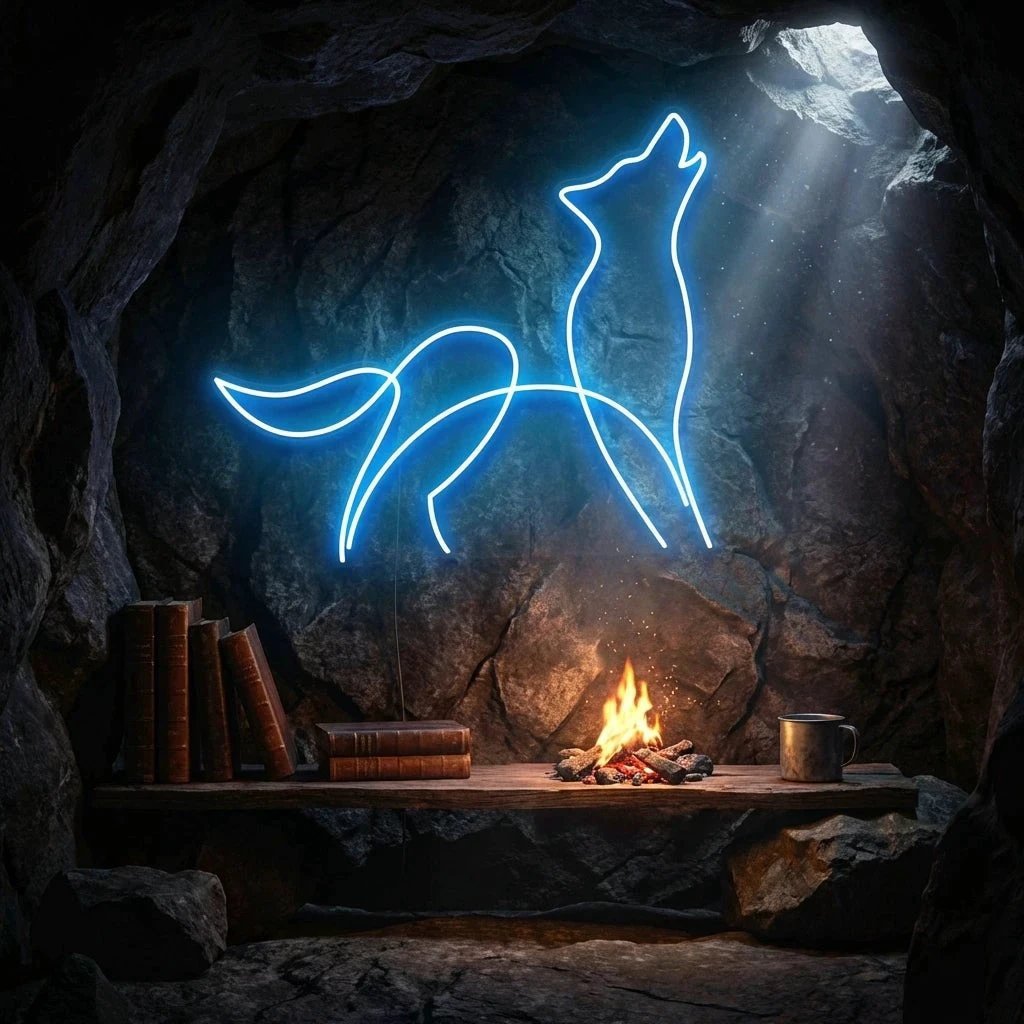 Howling Dog Led Neon Sign Light