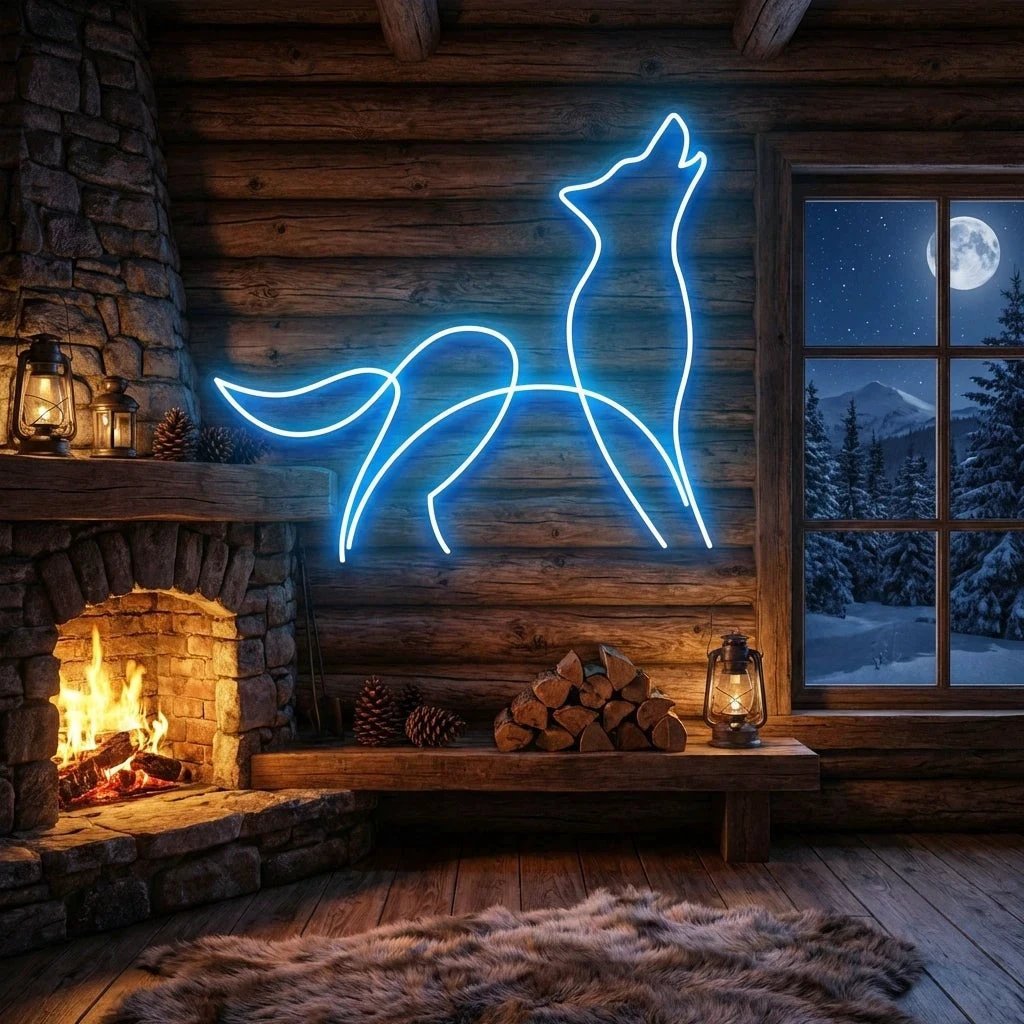 Howling Dog Led Neon Sign Light