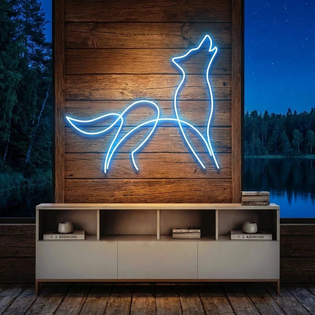 Howling Dog Led Neon Sign Light