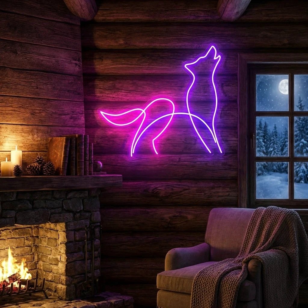 Howling Dog Led Neon Sign Light