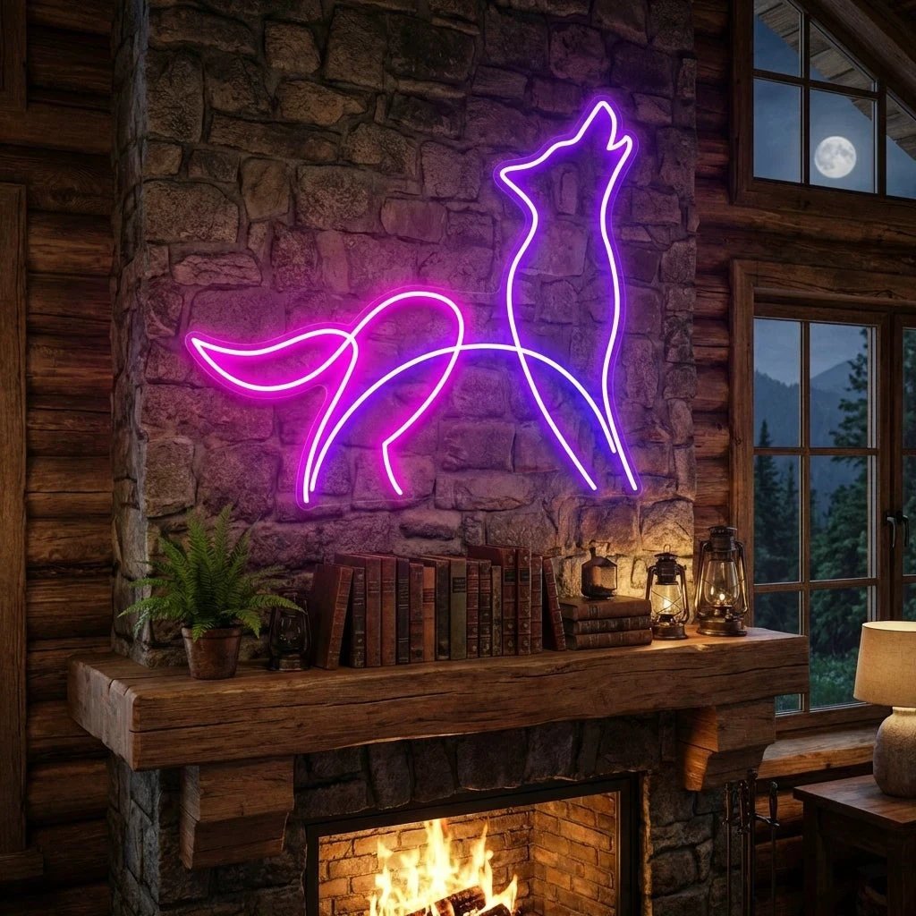 Howling Dog Led Neon Sign Light
