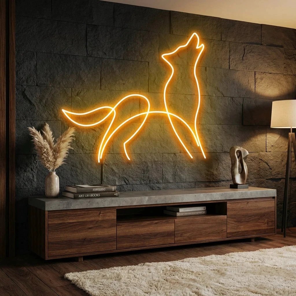 Howling Dog Led Neon Sign Light