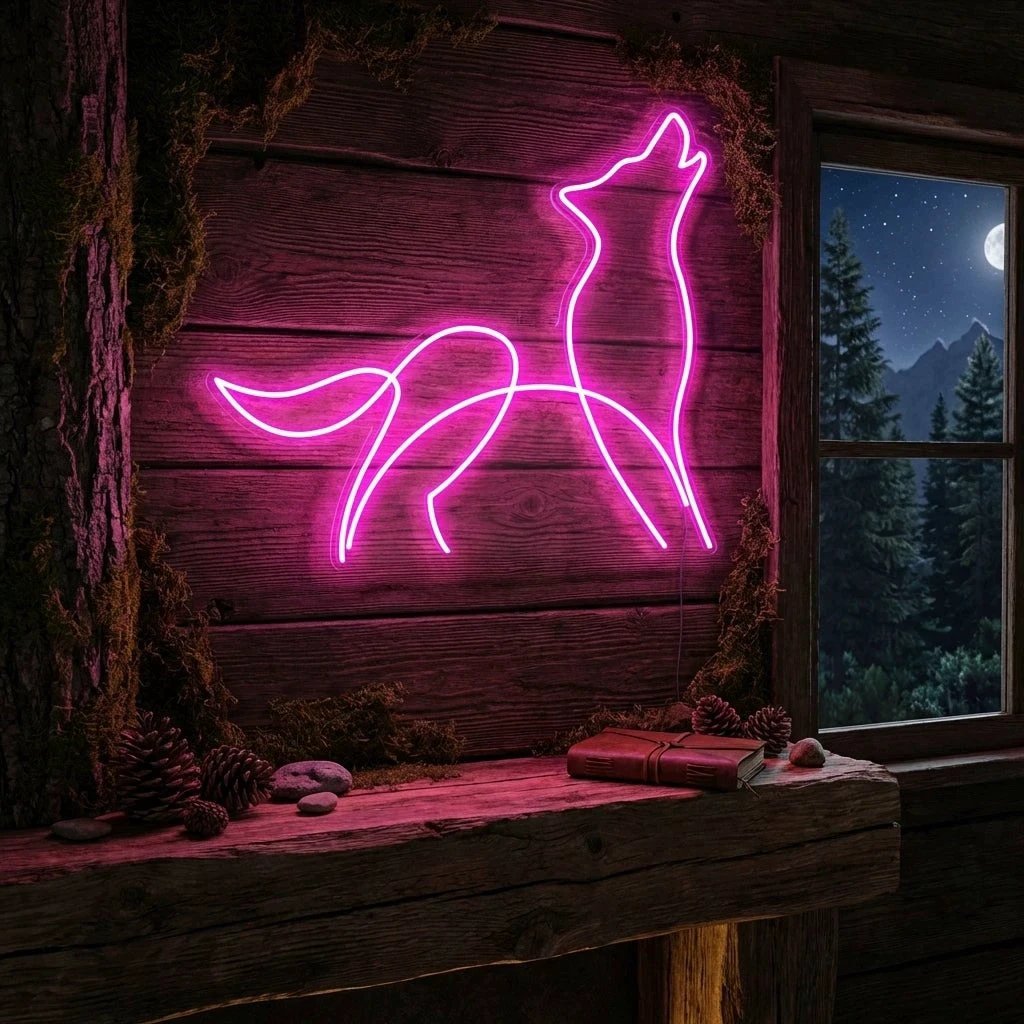Howling Dog Led Neon Sign Light