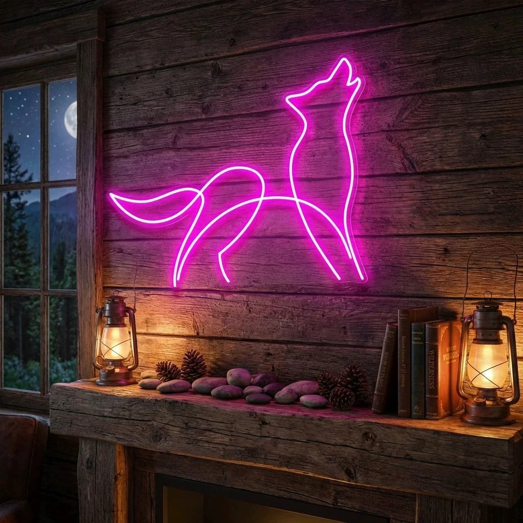 Howling Dog Led Neon Sign Light