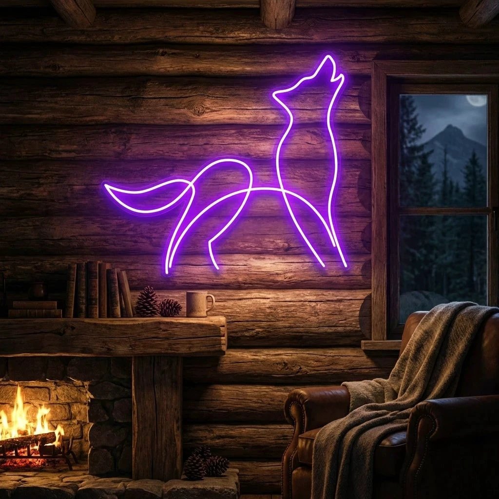 Howling Dog Led Neon Sign Light