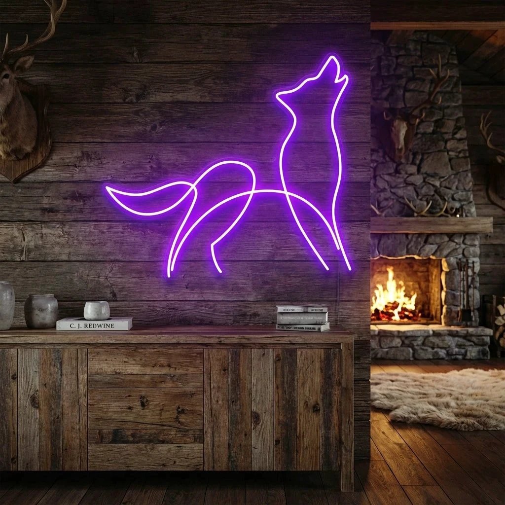 Howling Dog Led Neon Sign Light
