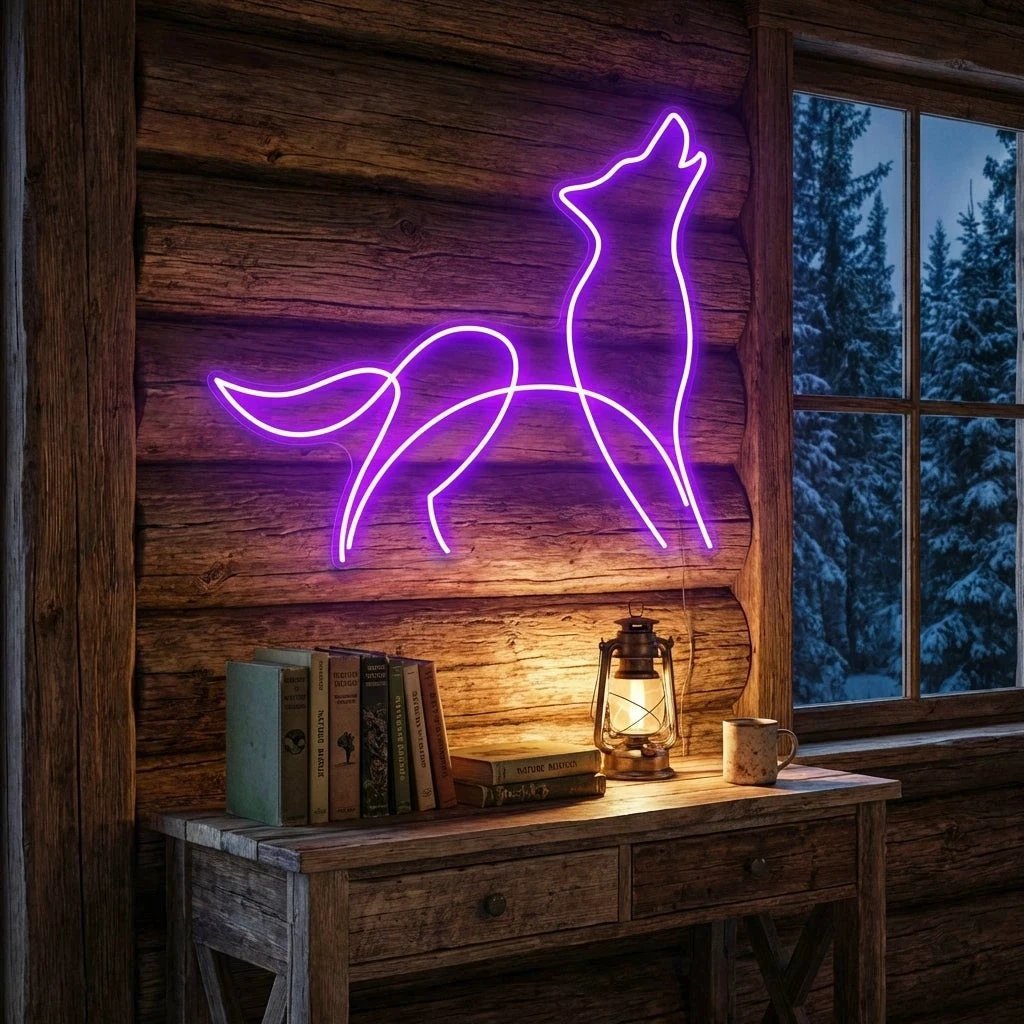 Howling Dog Led Neon Sign Light