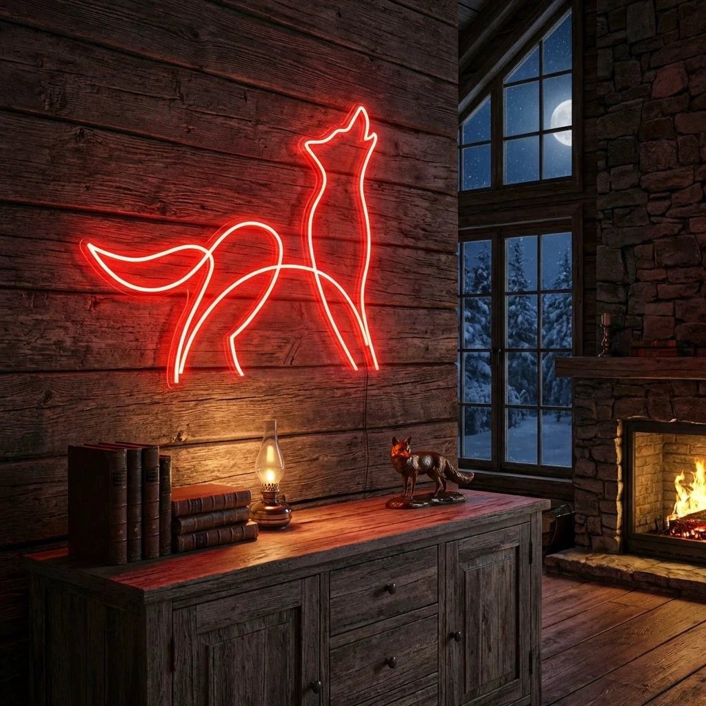 Howling Dog Led Neon Sign Light