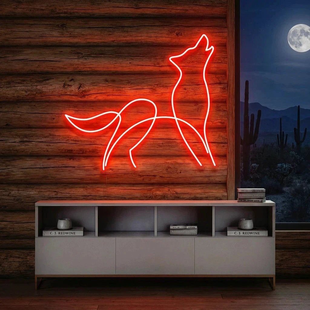 Howling Dog Led Neon Sign Light