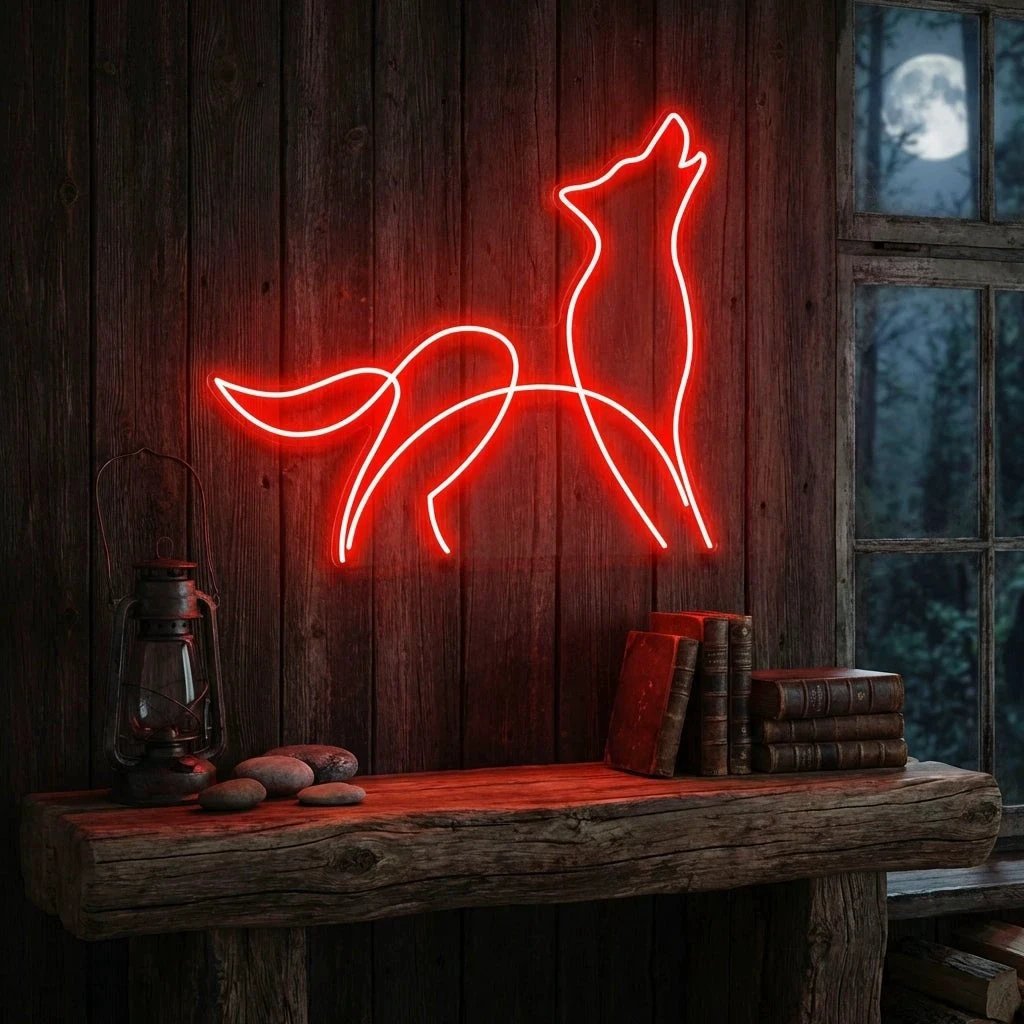 Howling Dog Led Neon Sign Light