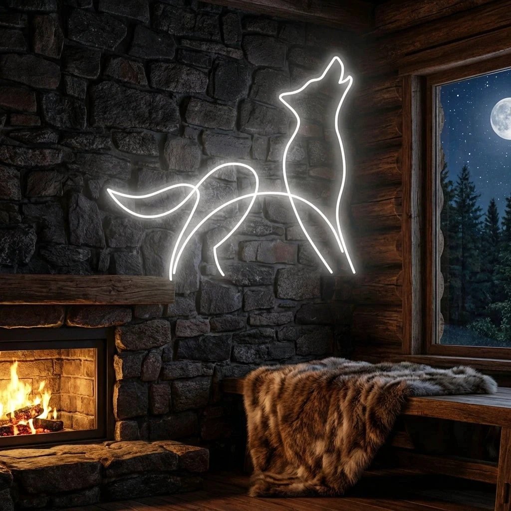 Howling Dog Led Neon Sign Light