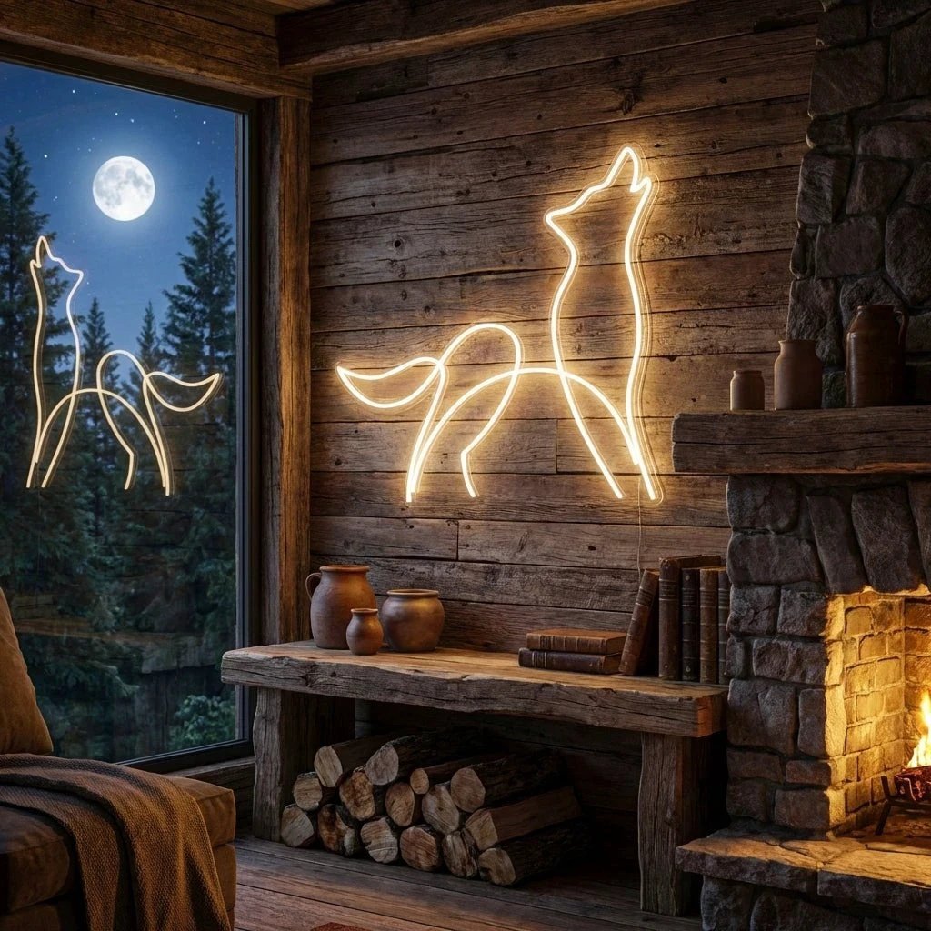 Howling Dog Led Neon Sign Light