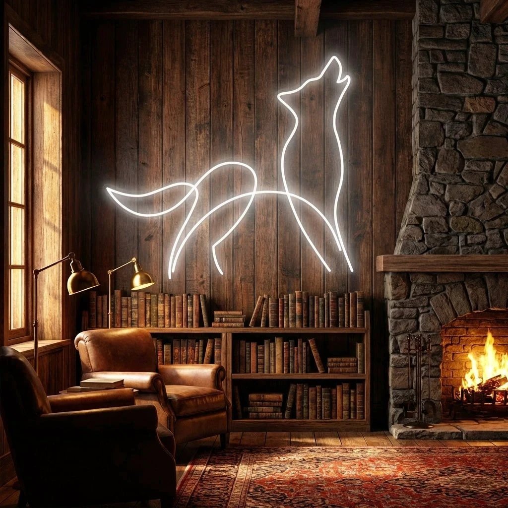 Howling Dog Led Neon Sign Light