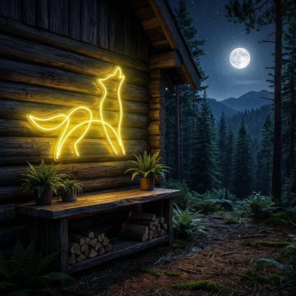Howling Dog Led Neon Sign Light